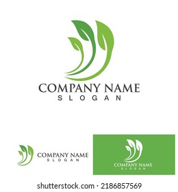 leaf ecology nature element vector icon