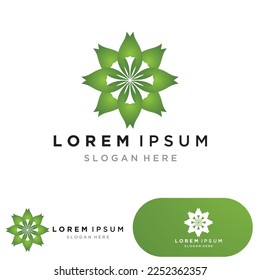 leaf ecology nature element vector icon
