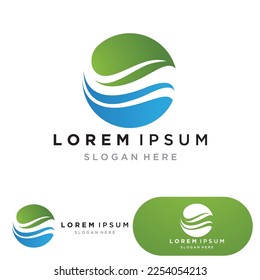 leaf ecology nature element vector icon
