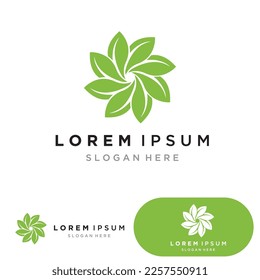 leaf ecology nature element vector icon