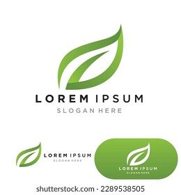 leaf ecology nature element vector icon