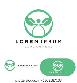 leaf ecology nature element vector icon