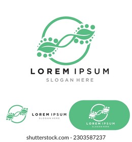 leaf ecology nature element vector icon