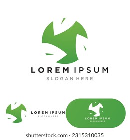 leaf ecology nature element vector icon