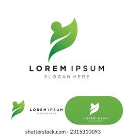 leaf ecology nature element vector icon