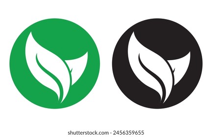 Leaf ecology nature element vector icon, Leaf Icon, Leaf icons green leaves, environment and nature eco sign. Leaves on white background . Vector illustration. EPS 10