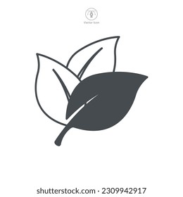 leaf ecology nature Icon symbol template for graphic and web design collection logo vector illustration