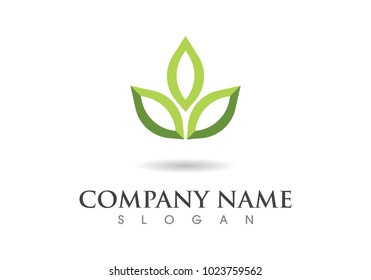 Leaf ecology nature Logo Template