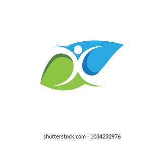 Leaf ecology nature Logo Template