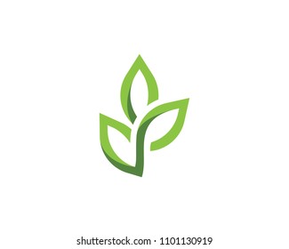 Leaf ecology nature Logo Template