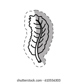 leaf ecology nature monochrome vector illustration eps 10