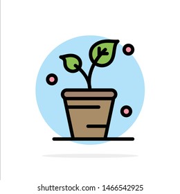 Leaf, Ecology, Spring, Nature Abstract Circle Background Flat color Icon. Vector Icon Template background