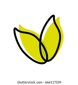 Leaf ecology symbol