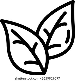 Blatt editierbare Cartoon Stil Aufkleber Vektor