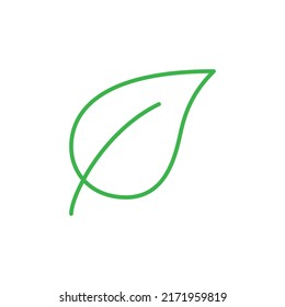 leaf editable stroke icon, Smart stroke icon