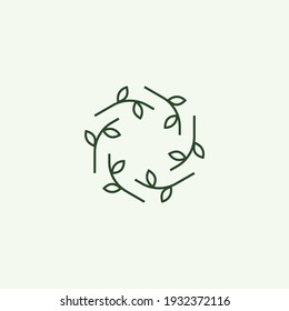 Leaf Elegant abstract logo design. Vector illustration