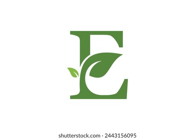 leaf element design with letter combination