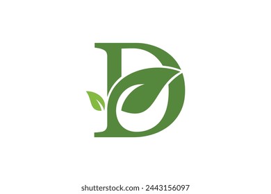 leaf element design with letter combination