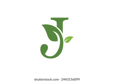diseño de elemento de hoja con combinación de letras