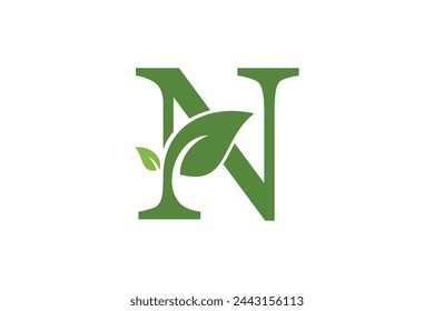 diseño de elemento de hoja con combinación de letras