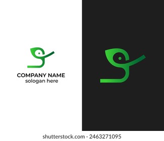 Leaf with Elephant animal icon logo design template vector