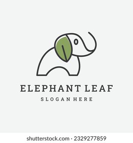 leaf elephant logo design inspiration