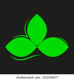 leaf emblem plant, vector icon, eps10