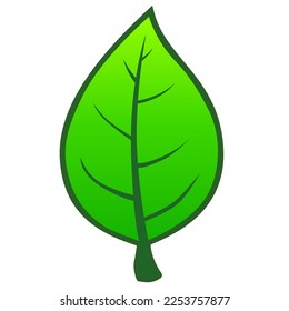 Ilustración del vector de dibujos animados de hoja