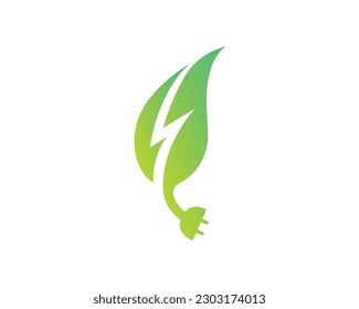 leaf with energy plug logo