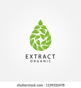 Leaf extract logo template