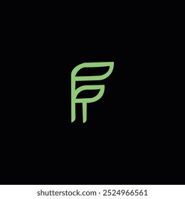 Blatt Buchstaben Vektor Logo Template Design 
