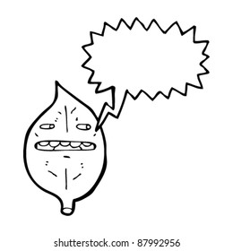 leaf with face cartoon