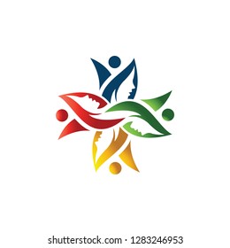 leaf face logo template