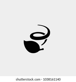 Leaf fall icon. Leaf falling illustration