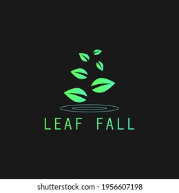 Leaf Fall Logo Design Vector