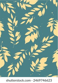 Leaf fall seamless background. Autumn pattern. Vector illustration