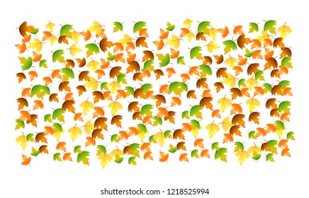 Leaf fall vector isolated on white background.Autumn leaves.