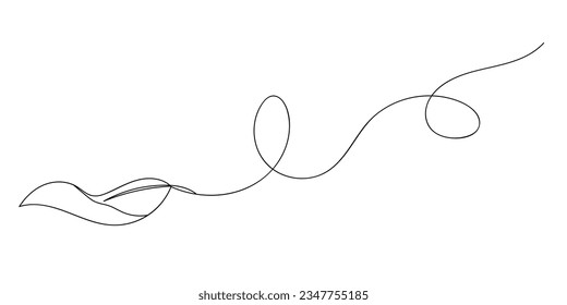 Leaf fallen line art landscape background. vector isolated illustration. Autumn symbol nature.