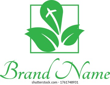 Leaf Farm Jet Logo Template