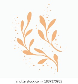 hoja con plantilla de ilustración vectorial de estilo femenino