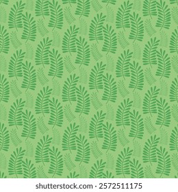 Leaf or Fern seamless vector pattern