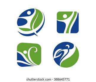 Leaf Figure Logo Collection