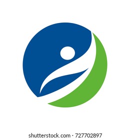 Leaf figure logo design template vector