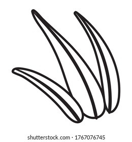 leaf fingered line style icon vector illustration design