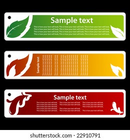 Leaf, flame & paint banner