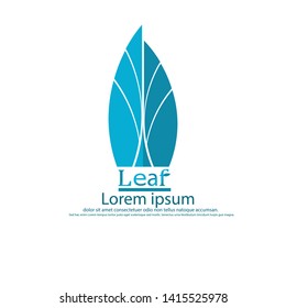 Leaf flat design Logo Symbol icon.