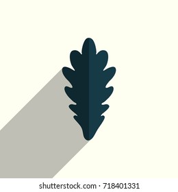 Leaf flat icons with of shadow. Simple vector illustration