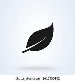 leaf flat Simple vector modern icon design illustration.