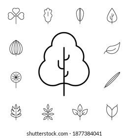 Icono de vector plano de hoja en el paquete de hojas