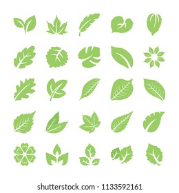 
Leaf Flat Vector Icons 
